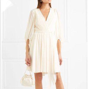 Halston Heritage Plissé-Chiffon Fortuny Dress